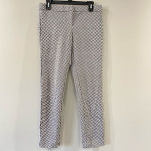 Amanda + Chelsea Black and White Pattern Ankle Pants Sz 6
